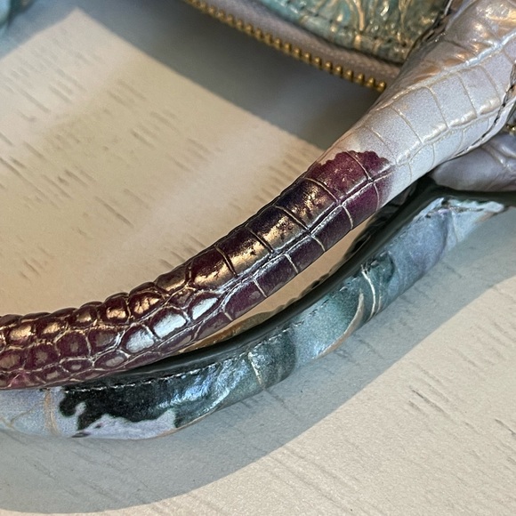 Brahmin Embossed Leather Multi Pastel Colored Handbag - Picture 16 of 16